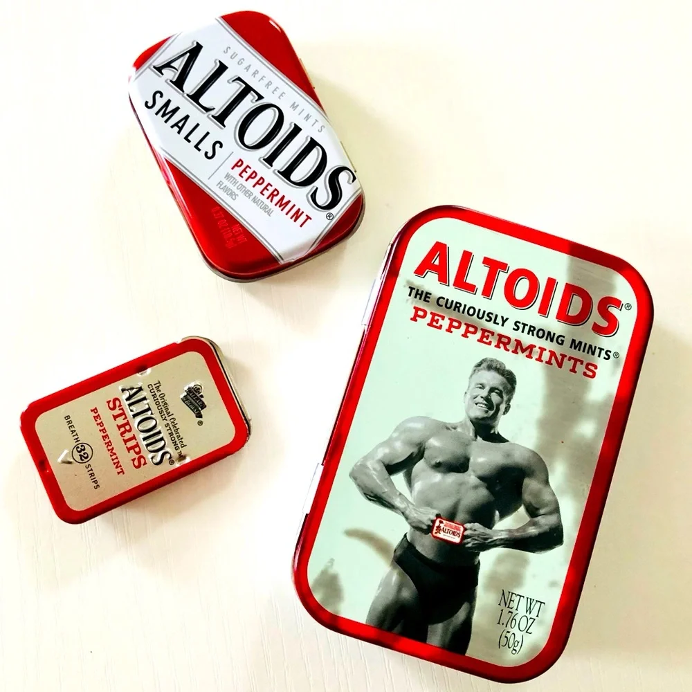 VTG  set 3 Vintage 2002 Altoids Strong Man Limited Edition Tin Peppermints - Picture 8 of 10